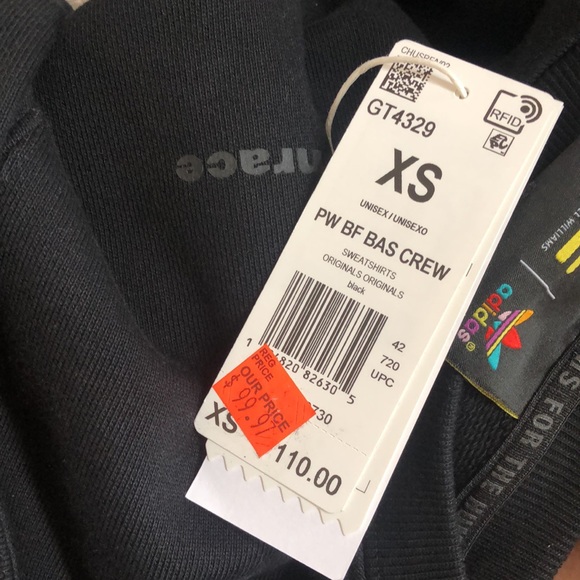 NWT ADIDAS PHARRELL WILLIAMS BASICS CREWNECK SWEATSHIRT (GENDER NEUTRAL) GT4329 - Picture 2 of 13